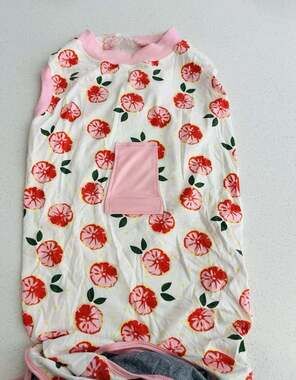 NWT Opaw 2XL Dog Shirt, Pink flowers Surgery Recovery Suit